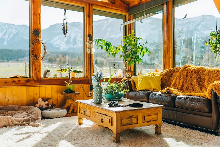Well-lit living room full of furniture, highlighting homes impacted by holiday let tax changes.